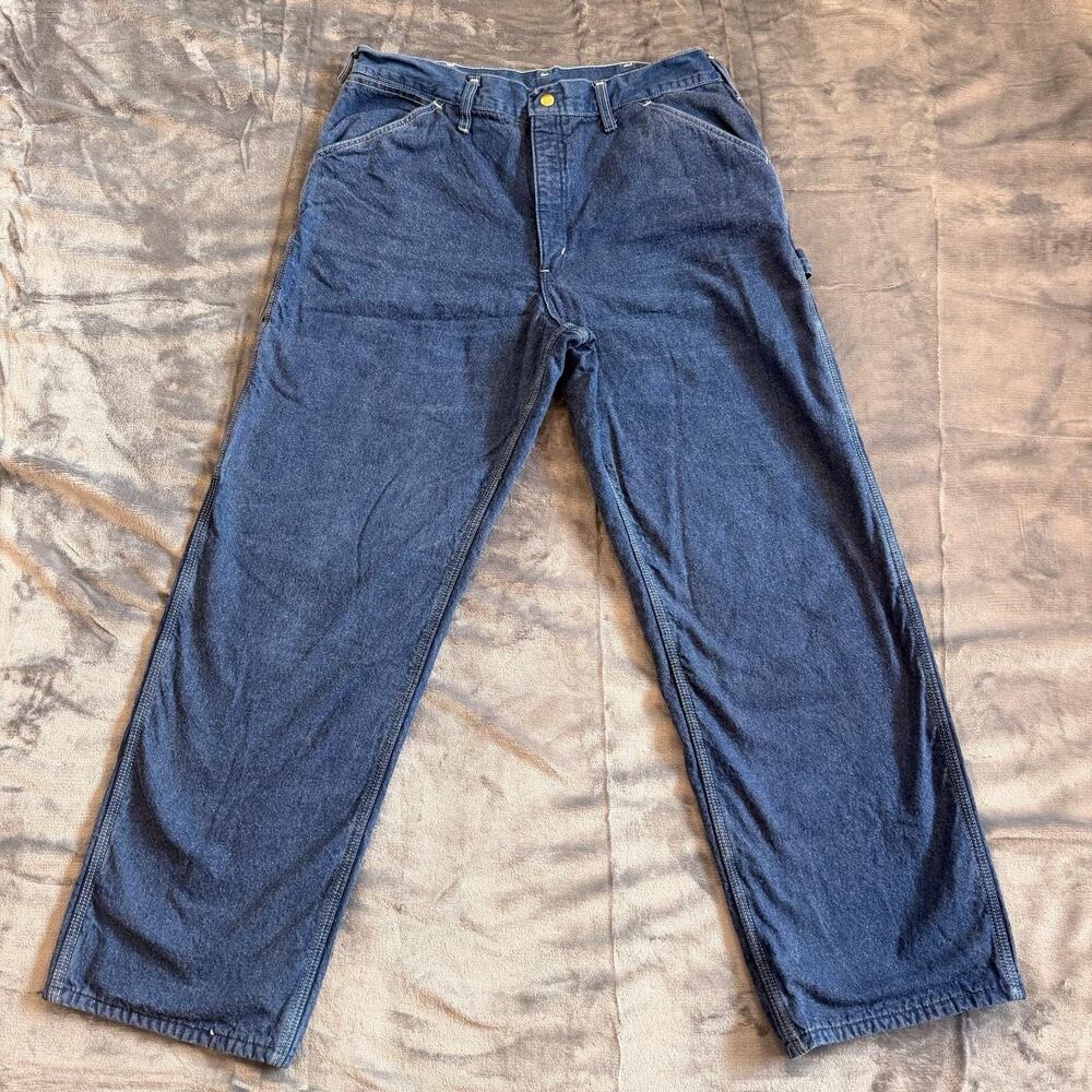 Men's Carhartt WPL Carpenter Cotton & Polyester Lined USA Made Jeans Sz 36 X 30